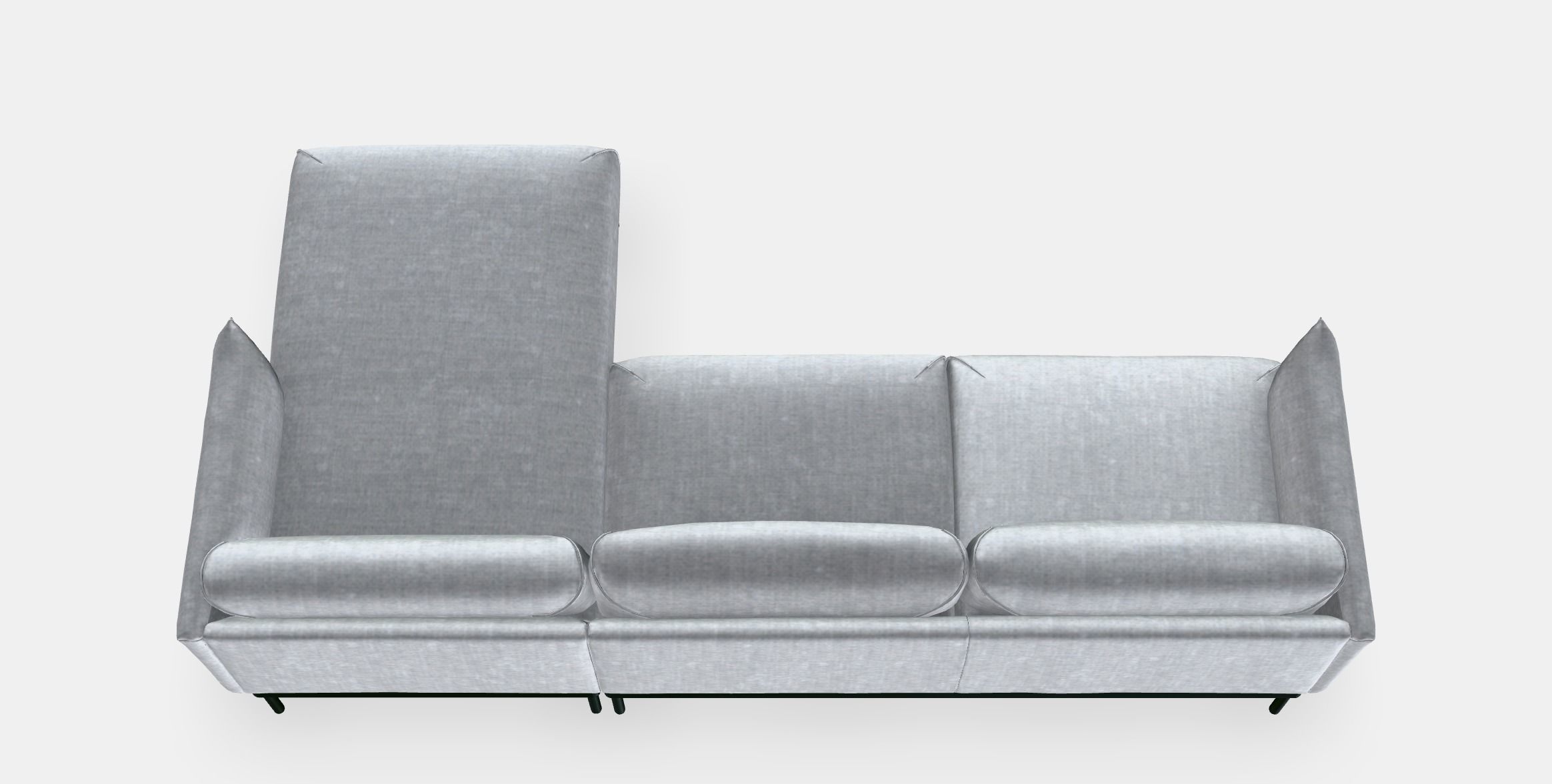 APPLARYD 3-seat sofa with chaise longue Low-poly 3D model_10