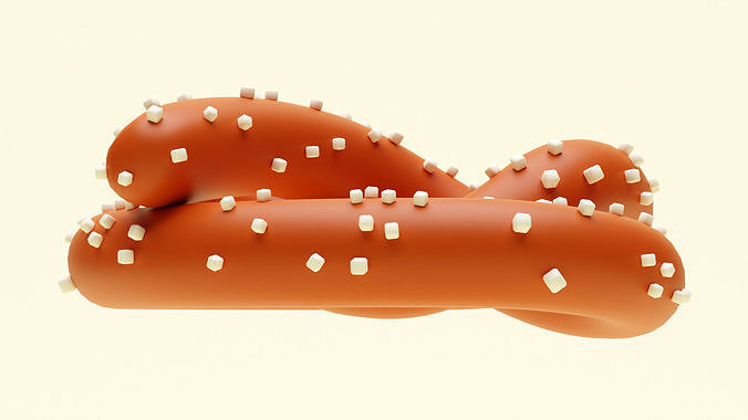 Emoji Pretzel 001 3D model 2