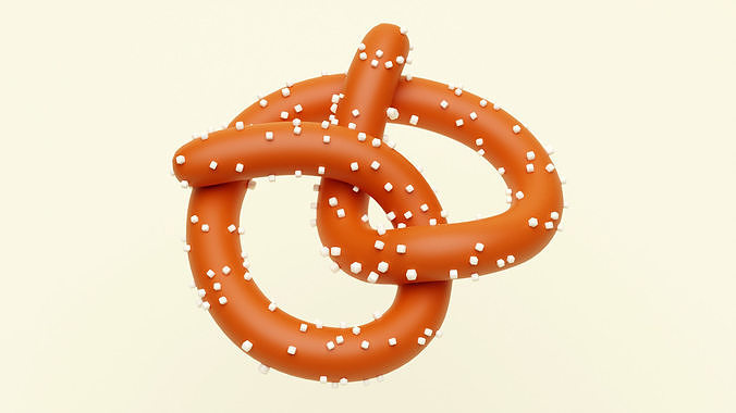 Emoji Pretzel 001 3D model 3
