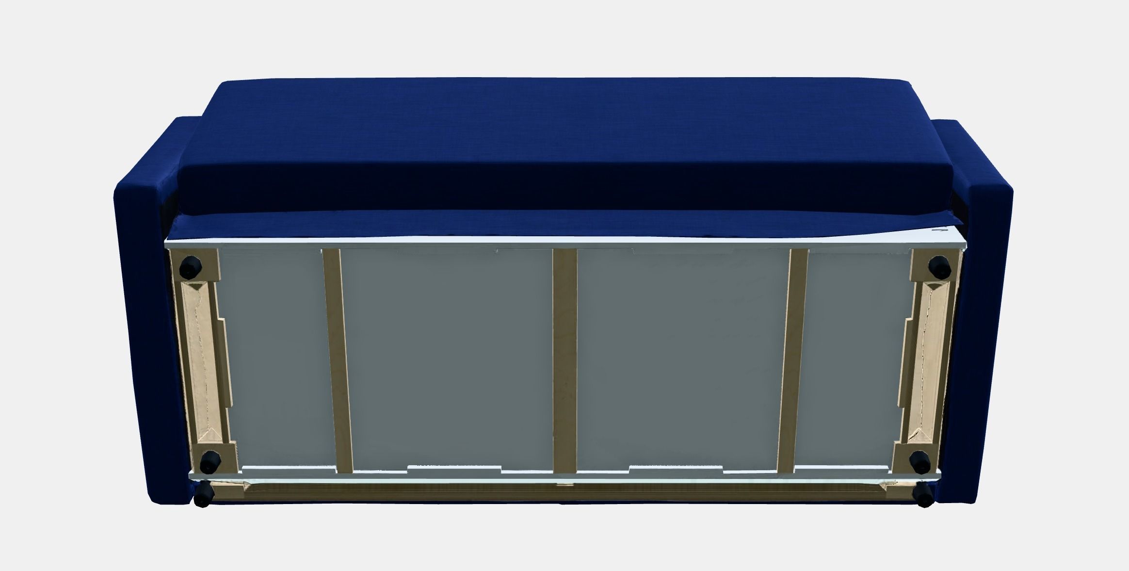 FRIHETEN 3-seat sofa-bed Low-poly 3D model_7