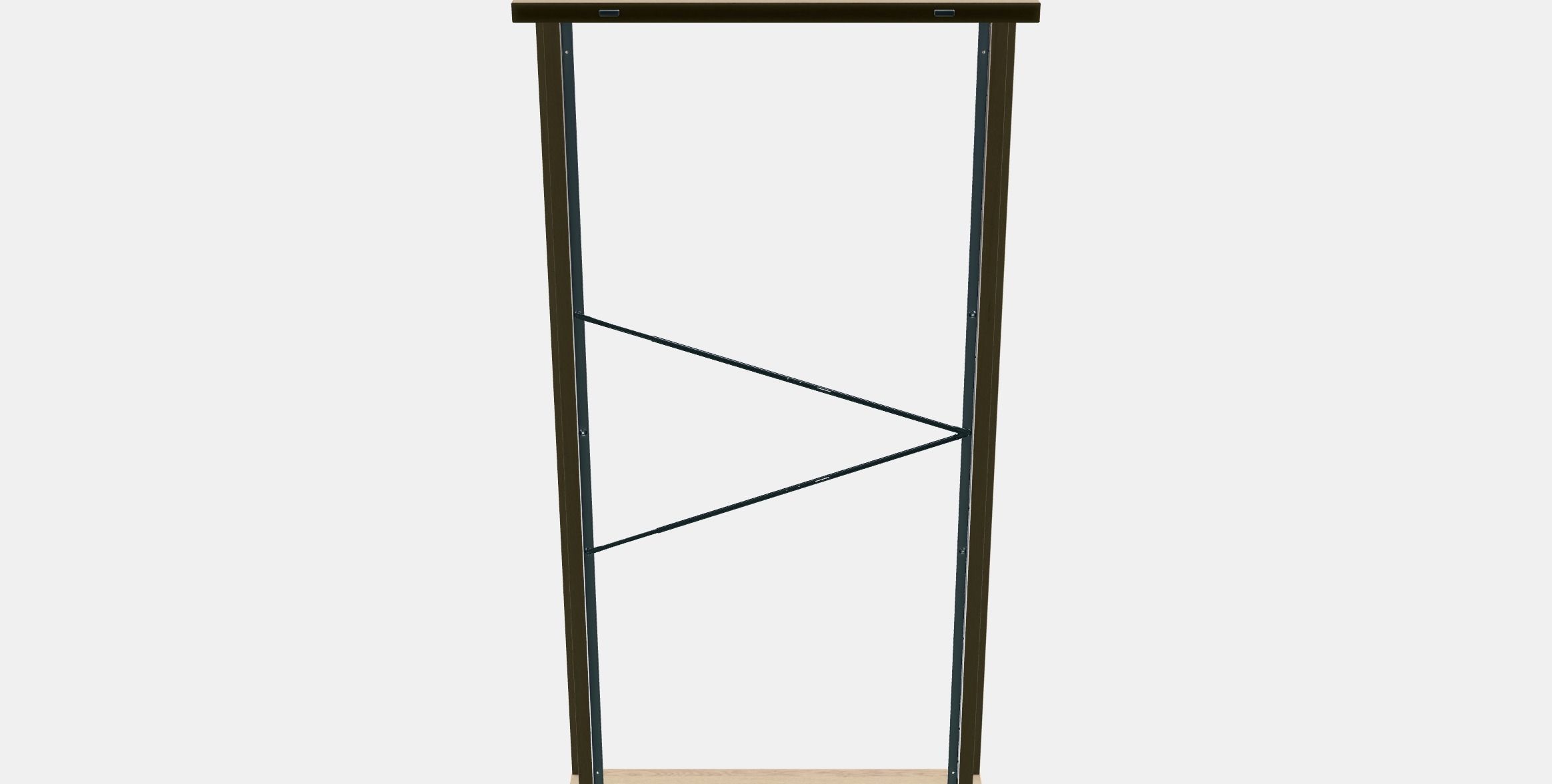 MALM Bed frame high 7 Low-poly 3D model_4