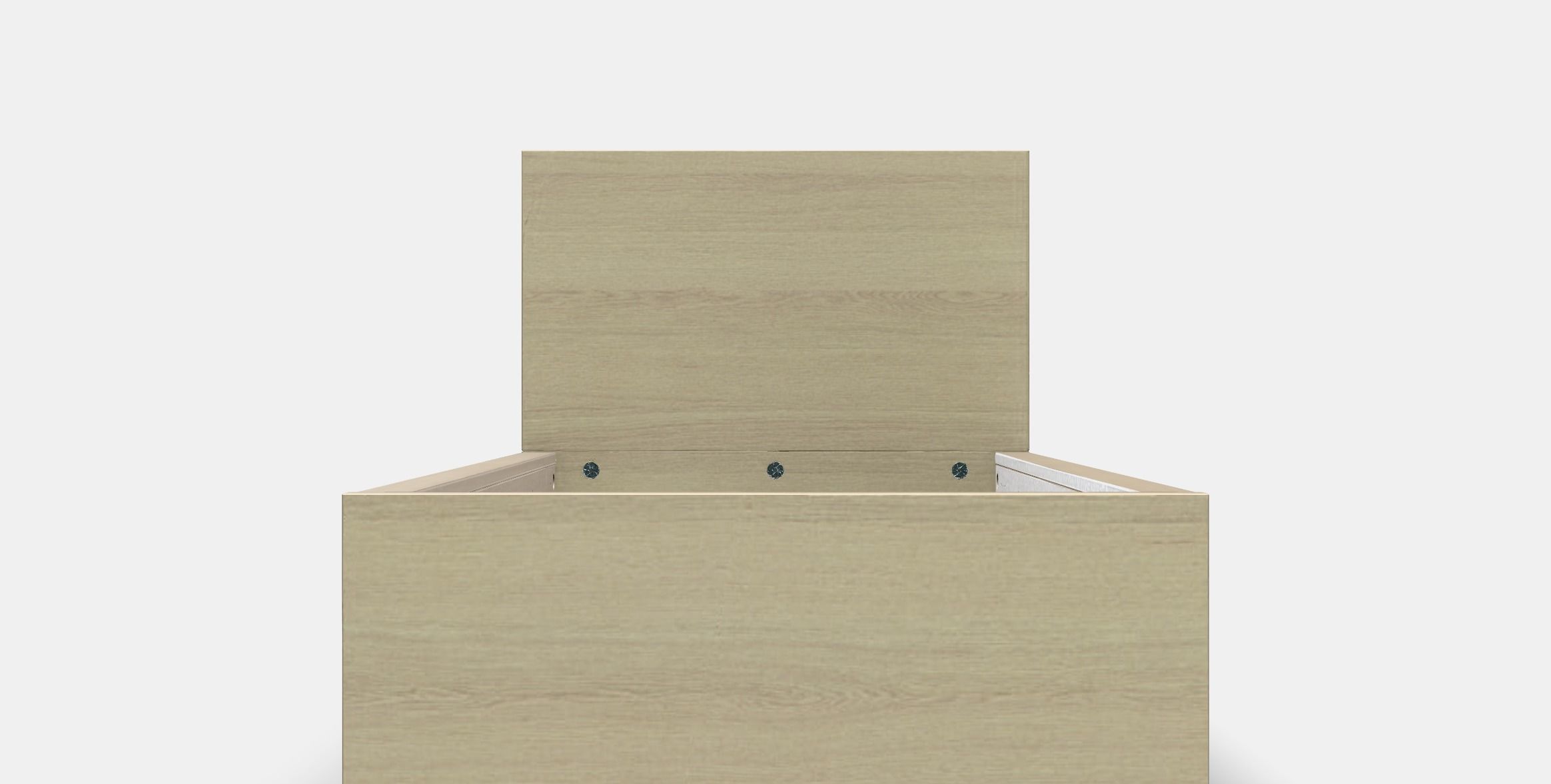 MALM Bed frame high w 2 storage boxes 3 1 Low-poly 3D model_12