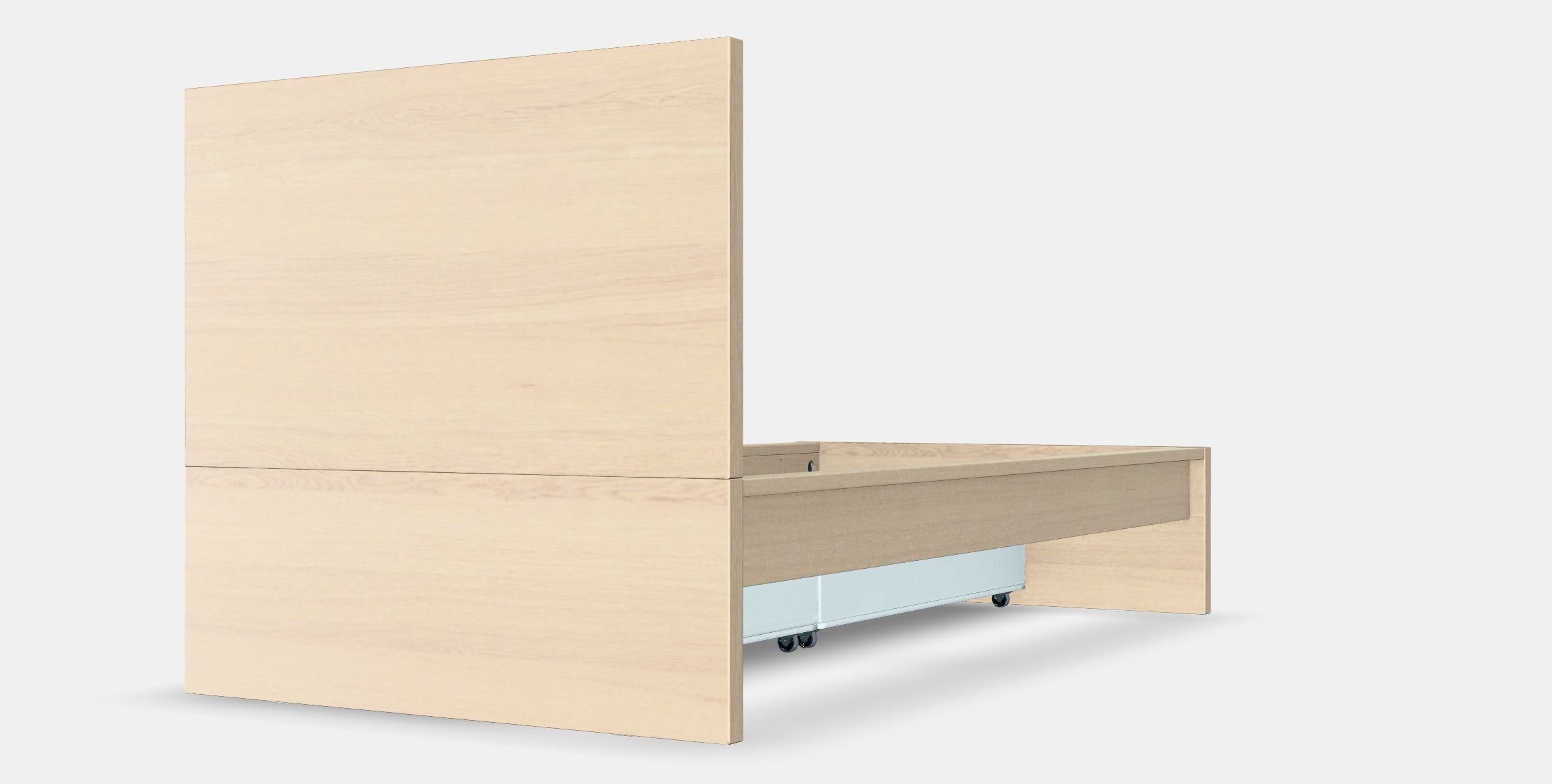 MALM Bed frame high w 2 storage boxes 3 1 Low-poly 3D model_7