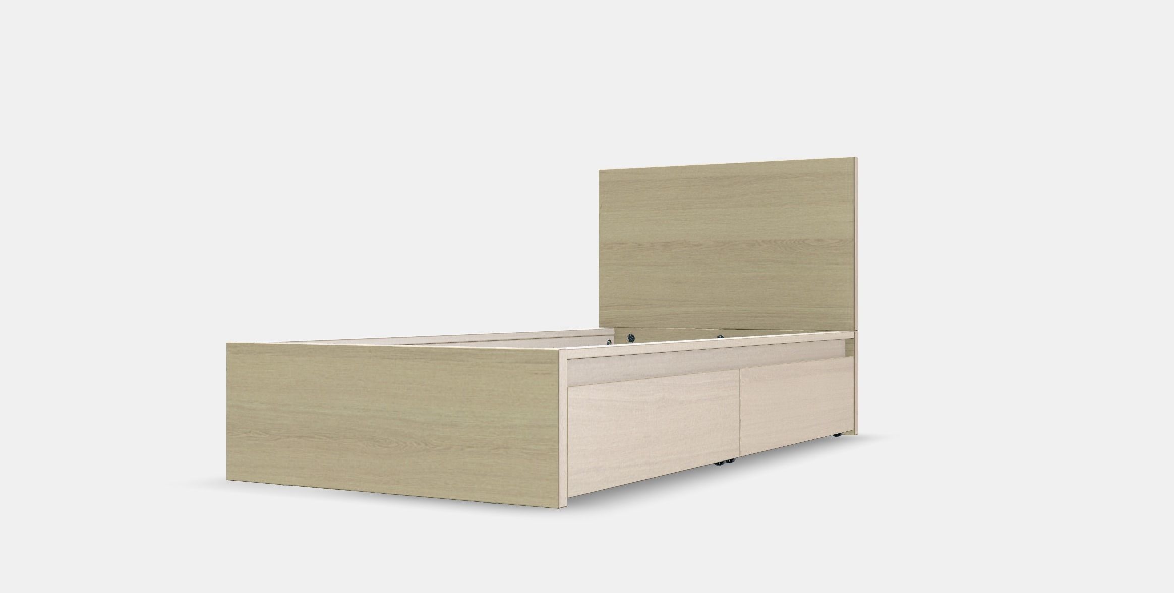 MALM Bed frame high w 2 storage boxes 3 1 Low-poly 3D model_13