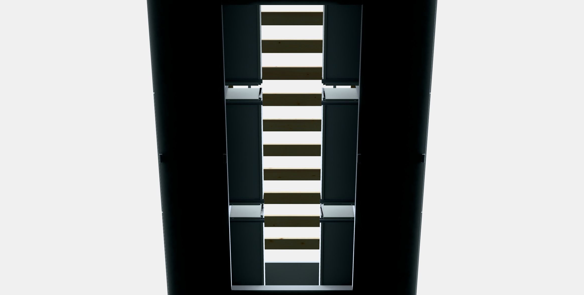 NORDLI Bed frame with storage 1 Low-poly 3D model_8