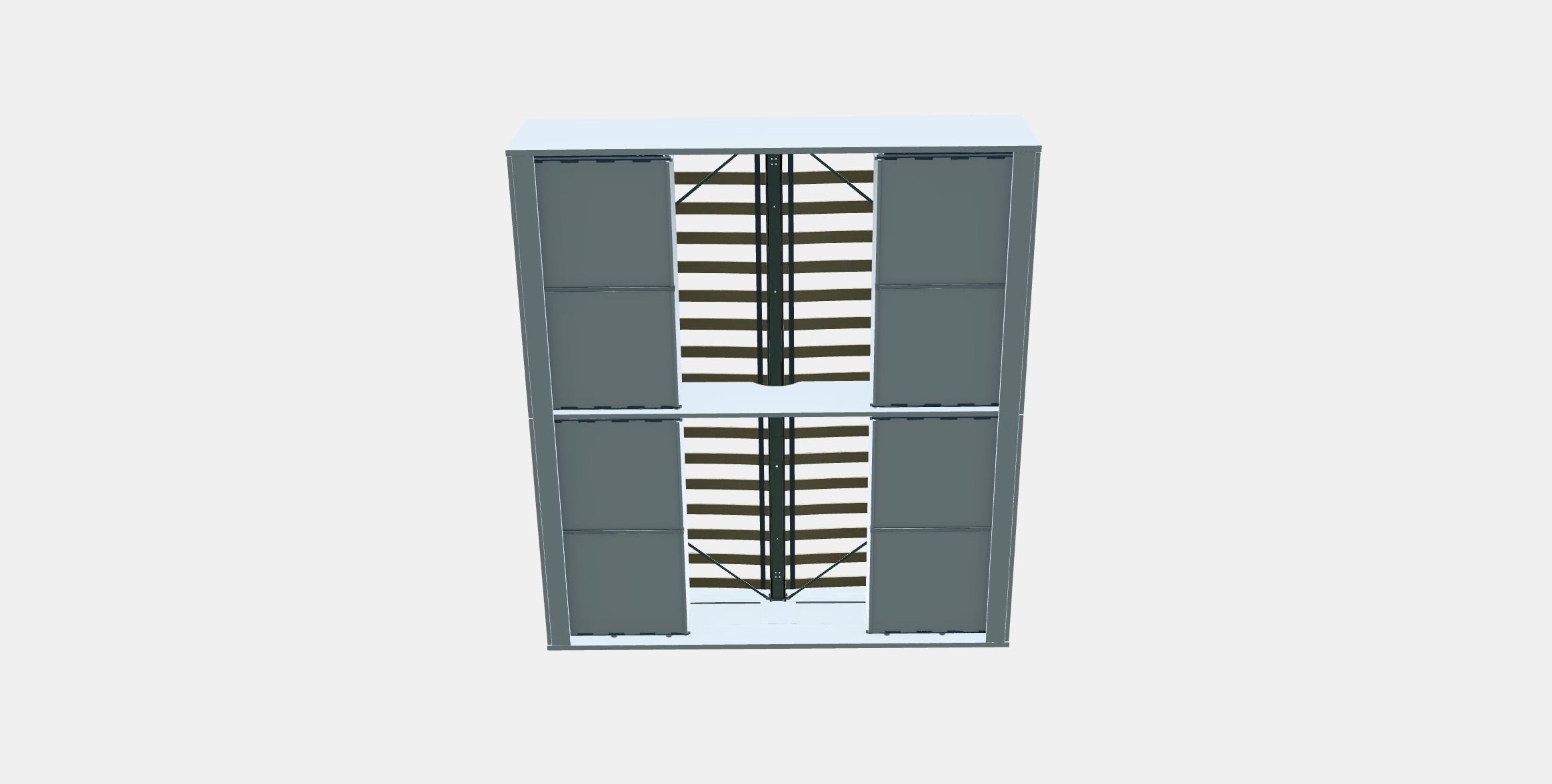 BRIMNES Bed frame with storage Low-poly 3D model_7