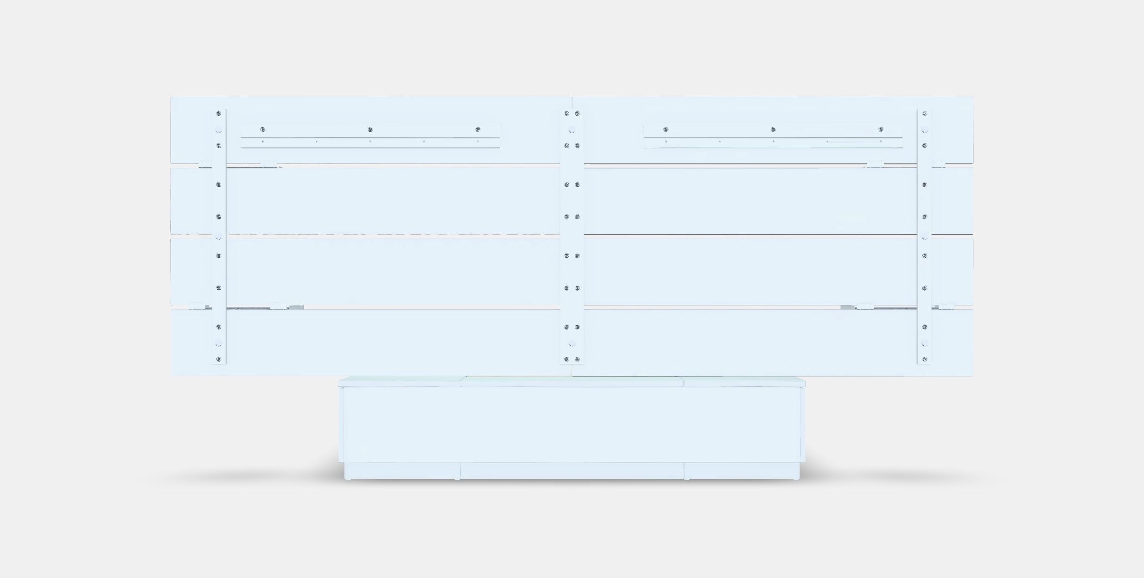 NORDLI Bed frame w storage and headboard 2 Low-poly 3D model_15