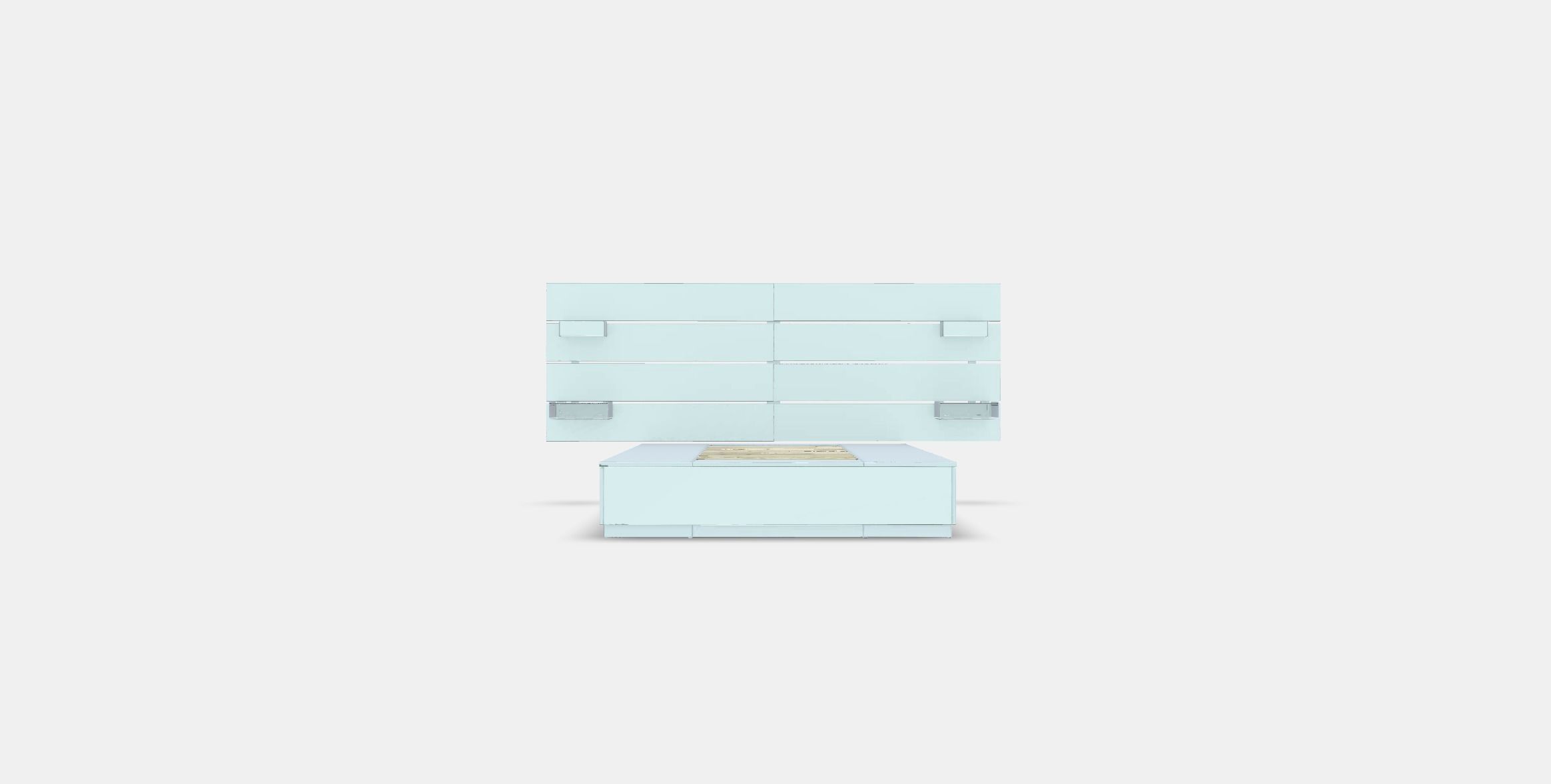 NORDLI Bed frame w storage and headboard 2 Low-poly 3D model_10