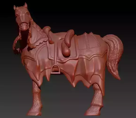 Battle Horse in armor Pendant 