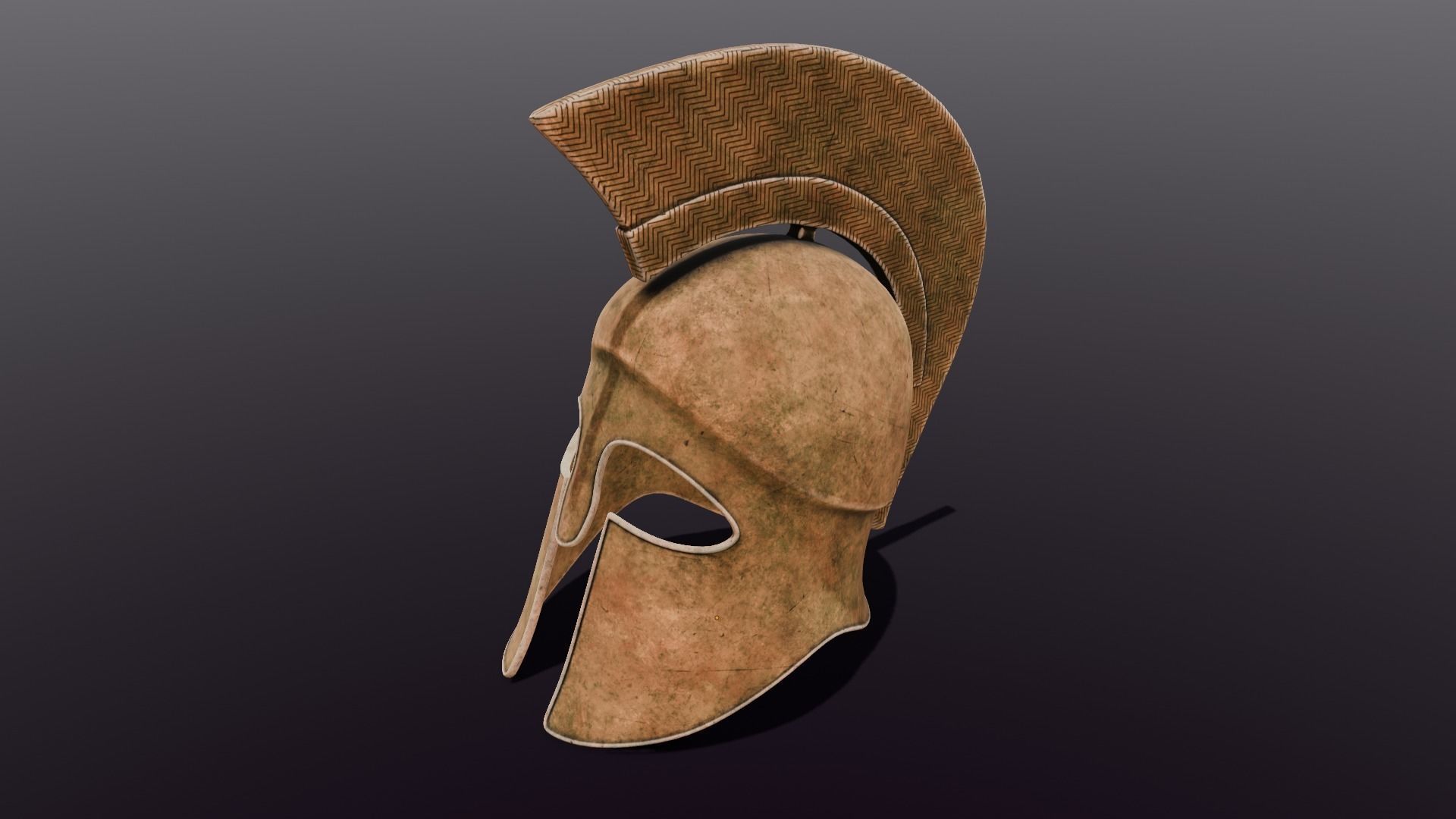 Ancient Helmet 3D Model Low-poly 3D model_1
