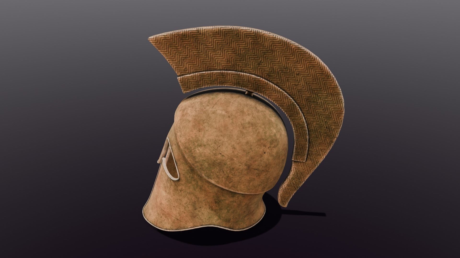 Ancient Helmet 3D Model Low-poly 3D model_14