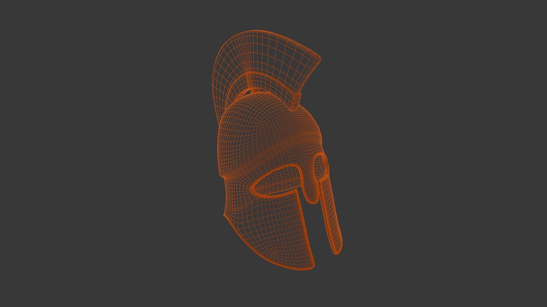 Ancient Helmet 3D Model Low-poly 3D model_9
