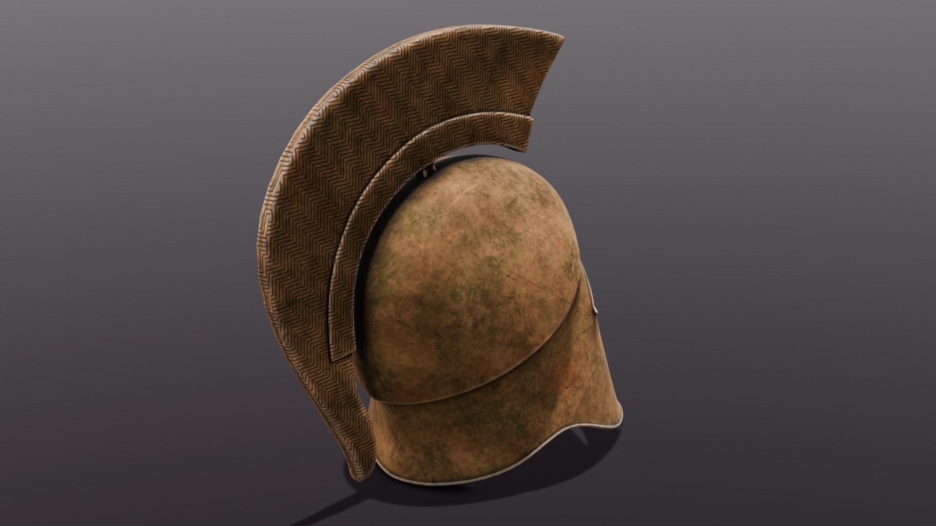 Ancient Helmet 3D Model Low-poly 3D model_4