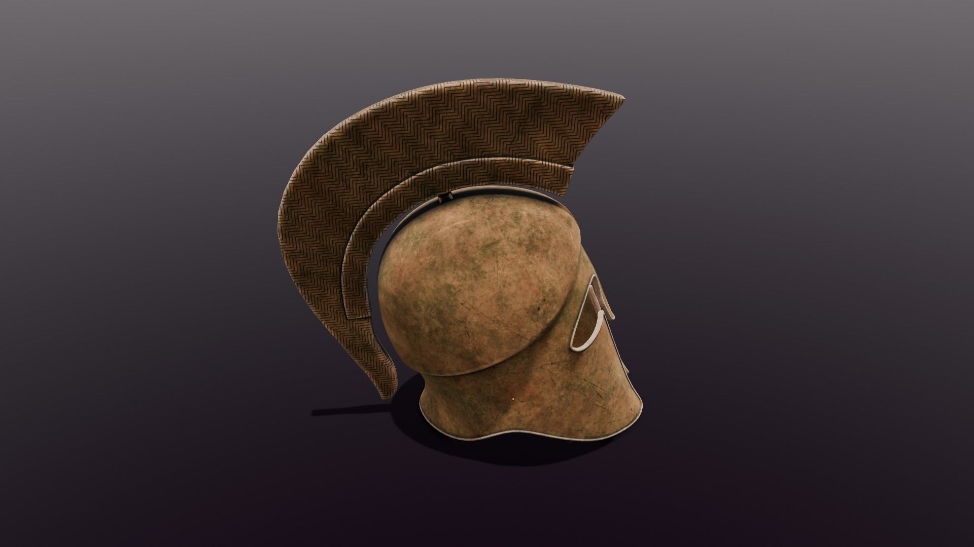 Ancient Helmet 3D Model Low-poly 3D model_12