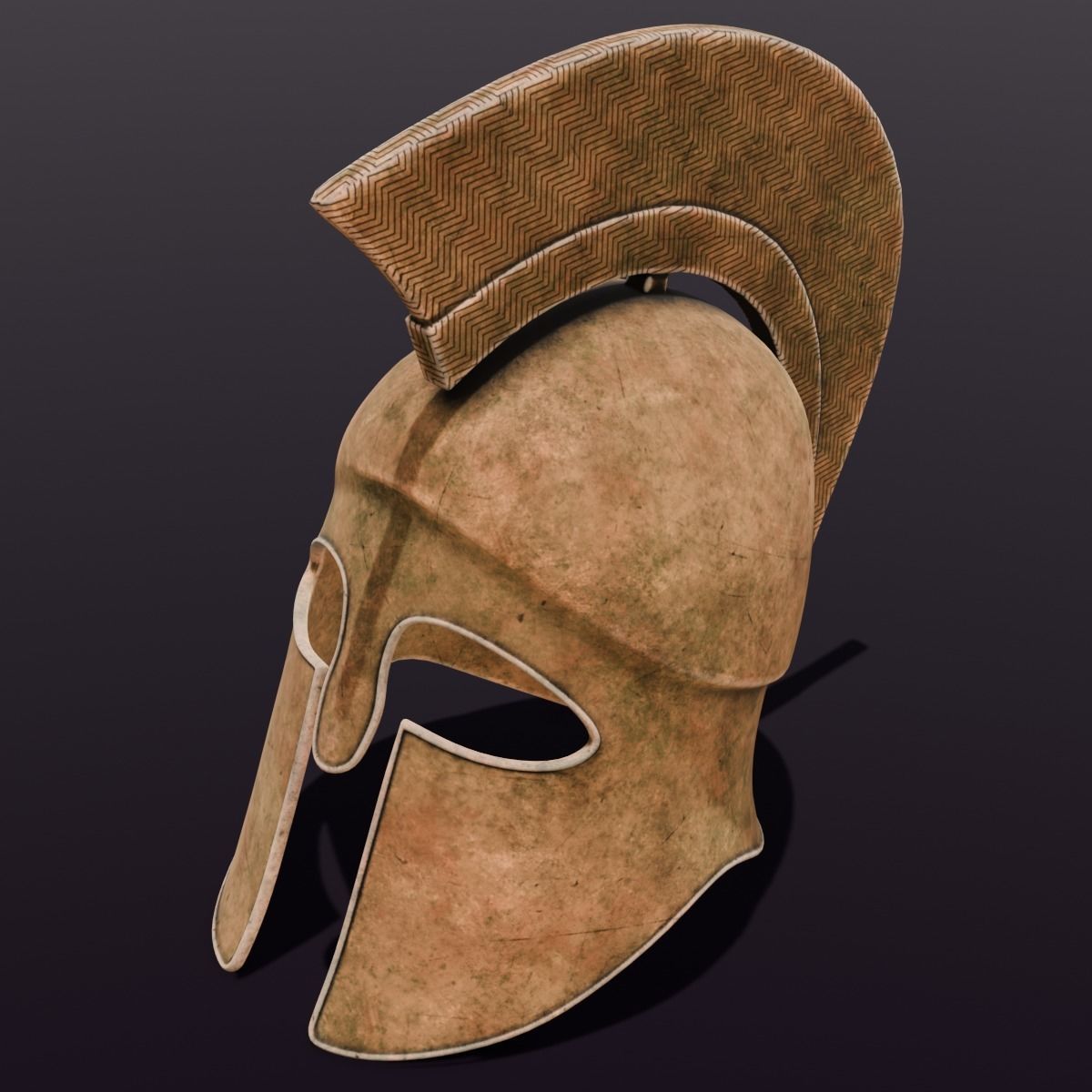 Ancient Helmet 3D Model Low-poly 3D model_6