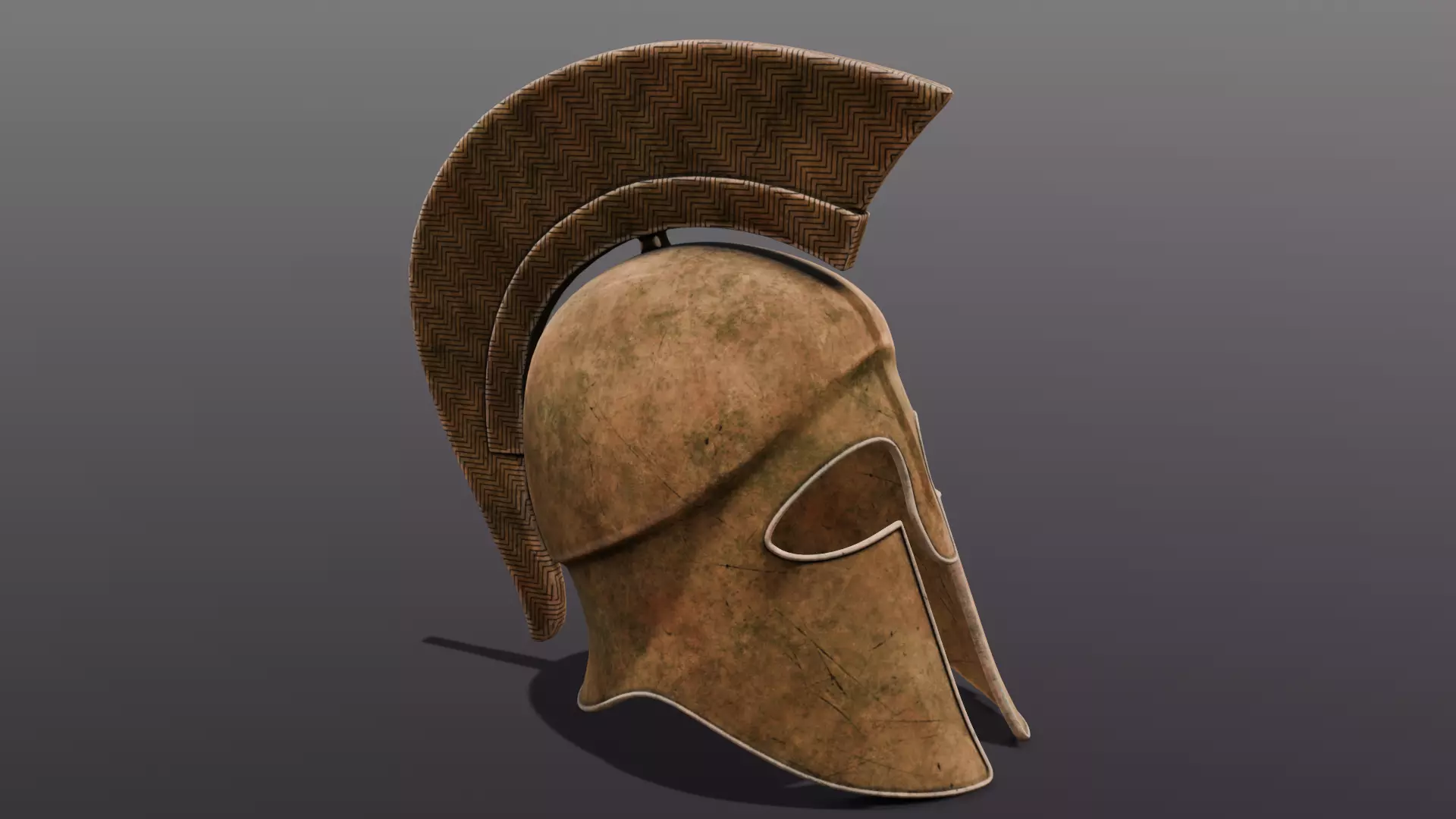 Ancient Helmet 3D Model Low-poly 3D model_0
