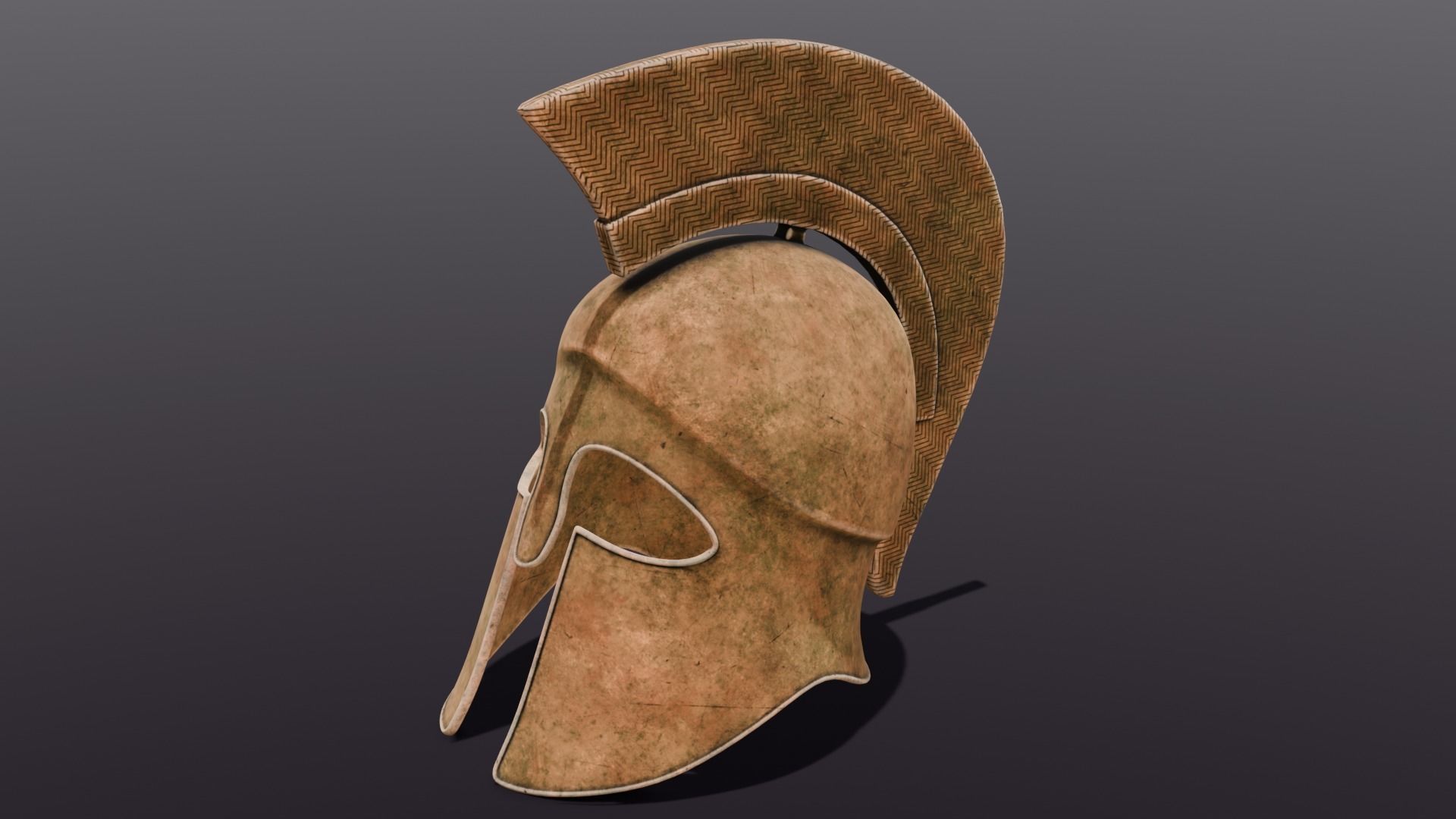 Ancient Helmet 3D Model Low-poly 3D model_5