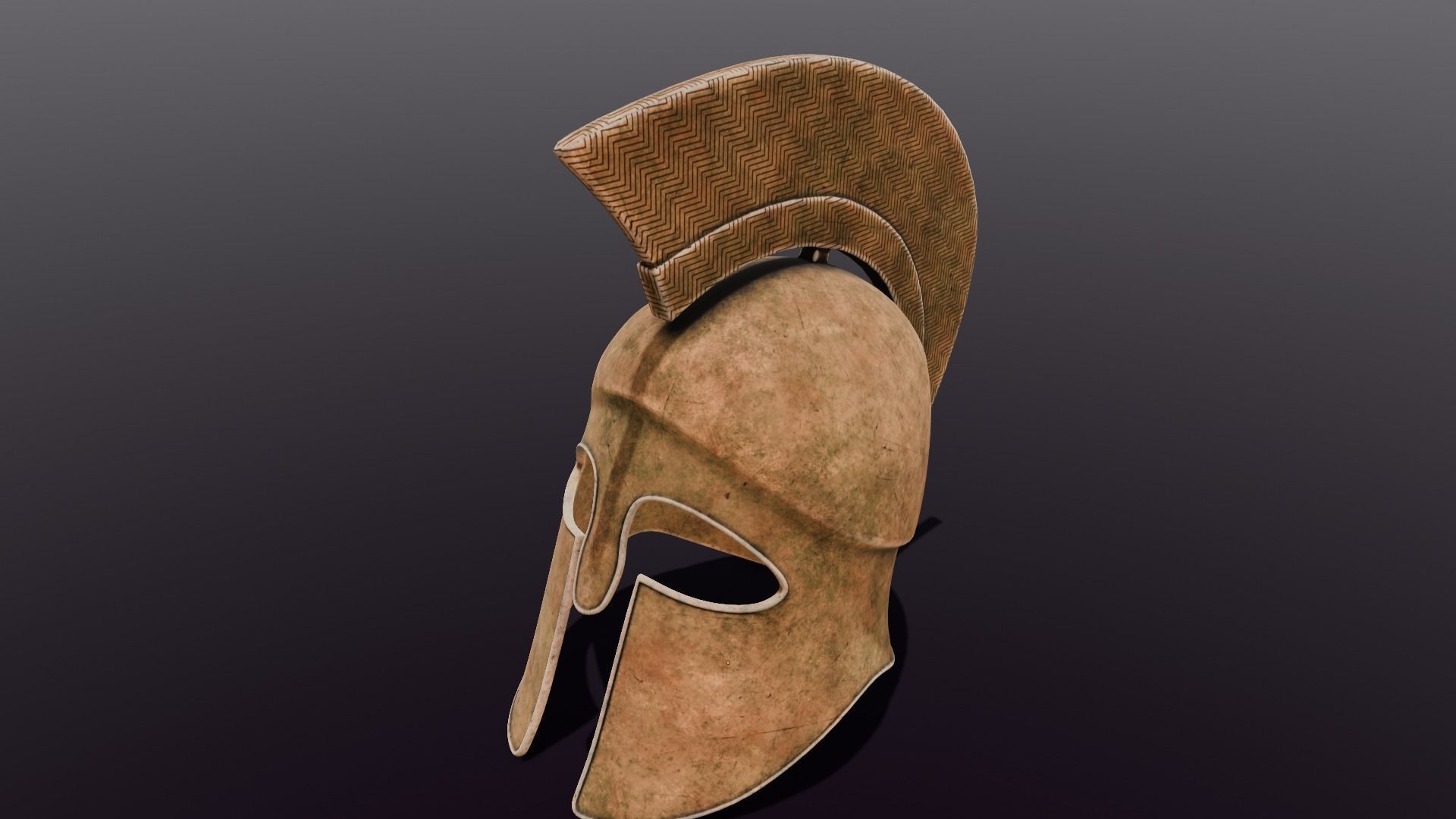 Ancient Helmet 3D Model Low-poly 3D model_16