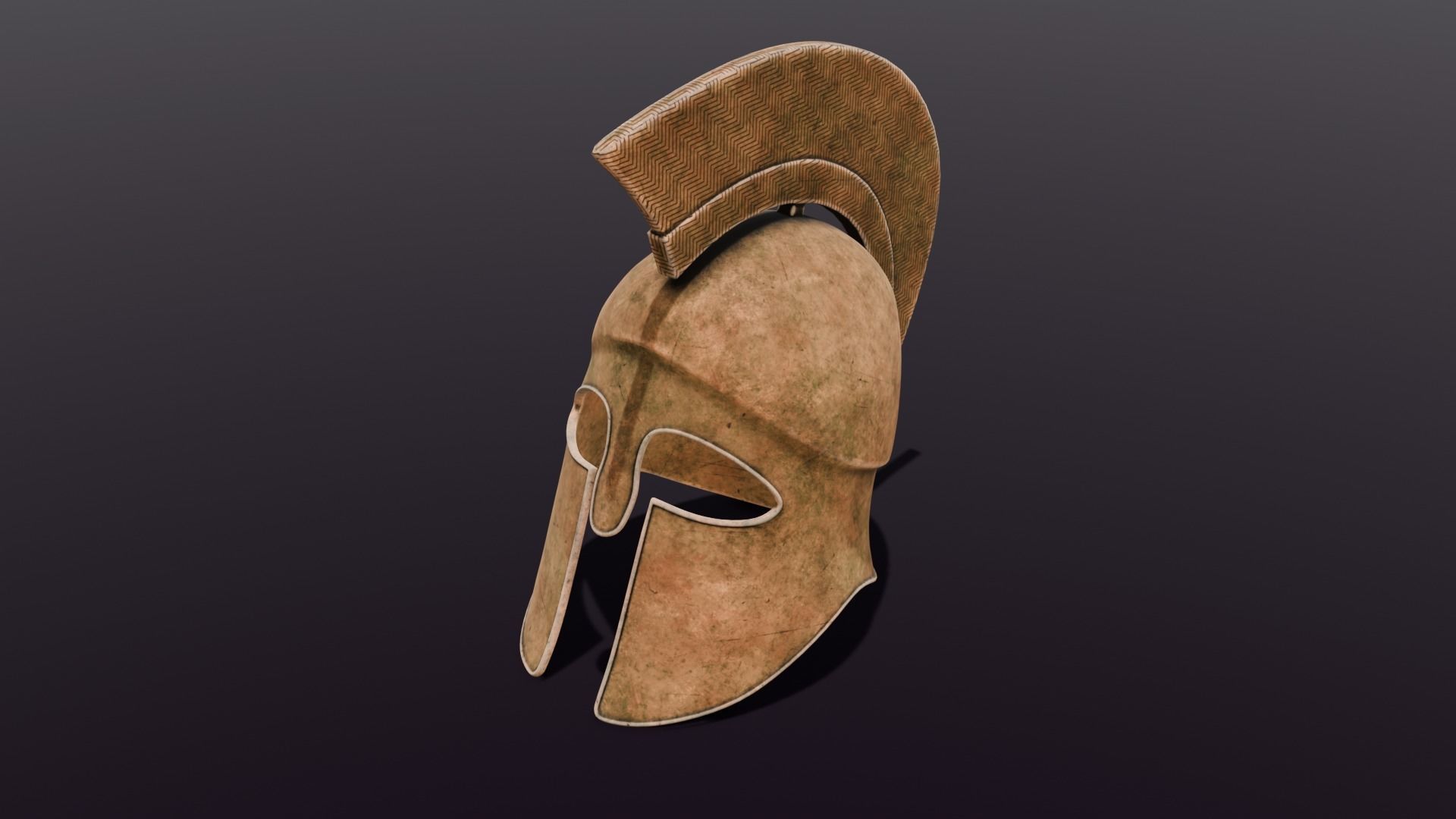 Ancient Helmet 3D Model Low-poly 3D model_2