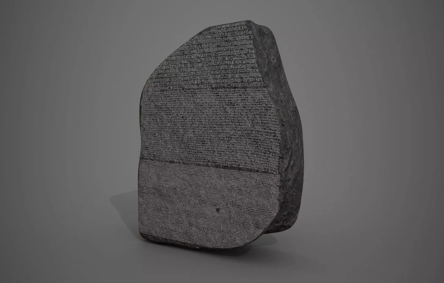 Rosetta Stone of Ancient Egypt Low-poly 3D model_0