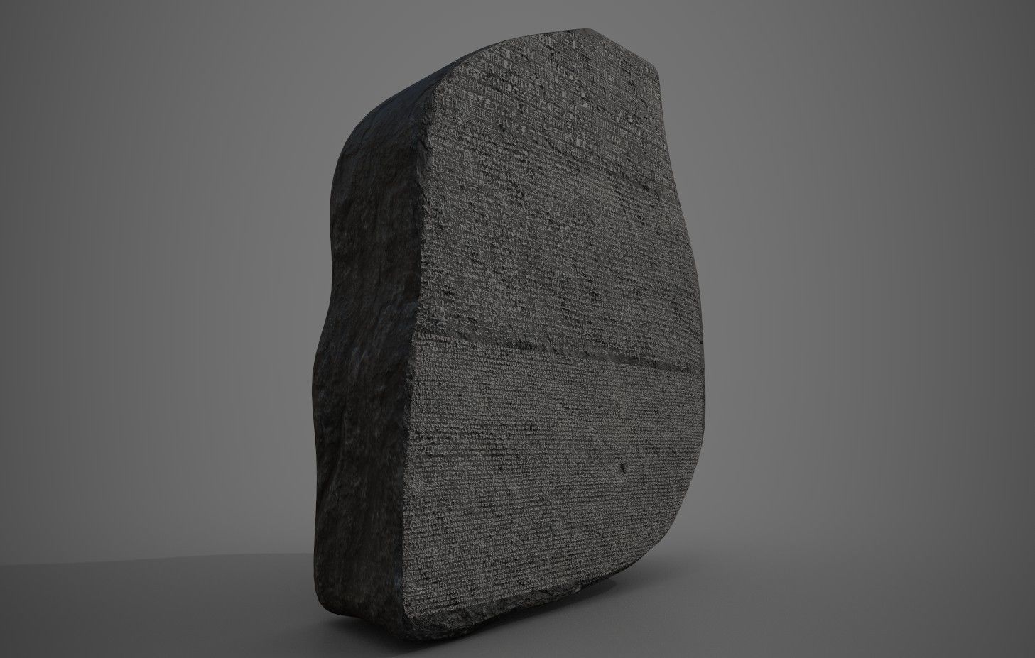 Rosetta Stone of Ancient Egypt Low-poly 3D model_2