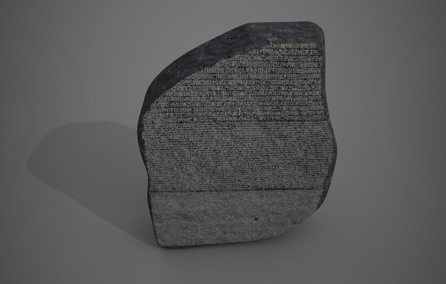 Rosetta Stone of Ancient Egypt Low-poly 3D model_5