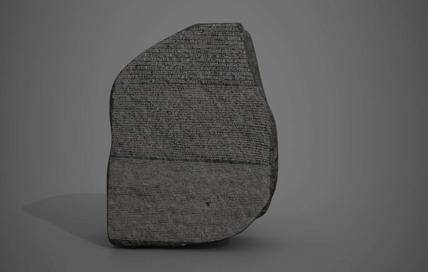 Rosetta Stone of Ancient Egypt Low-poly 3D model_1