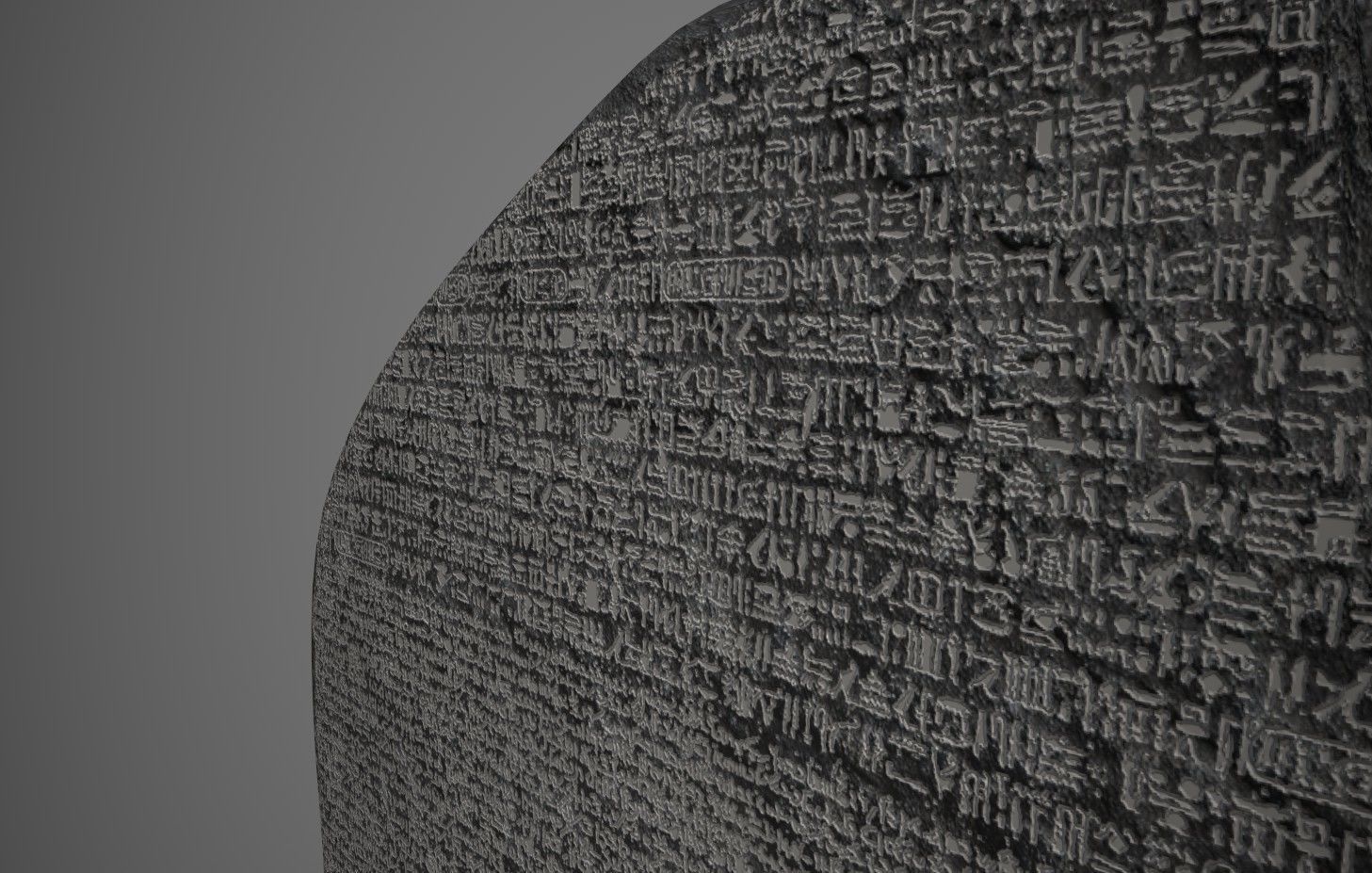 Rosetta Stone of Ancient Egypt Low-poly 3D model_7