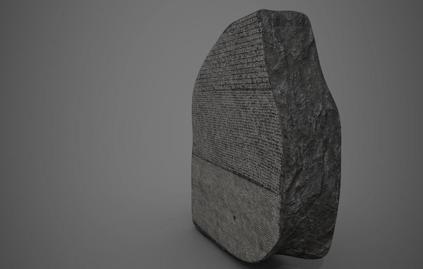 Rosetta Stone of Ancient Egypt Low-poly 3D model_6