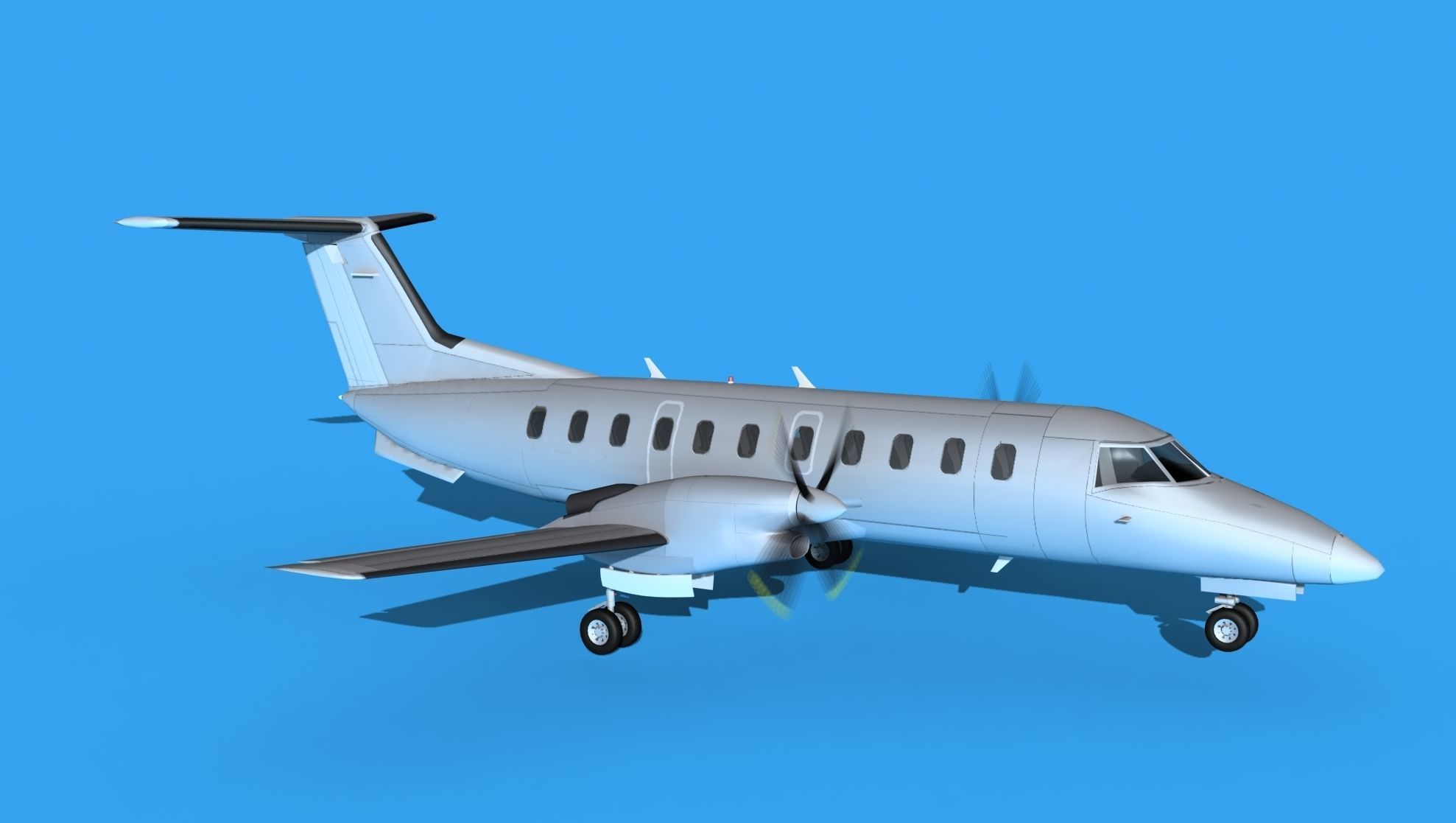 Embraer EMB120 Bare Metal 3D model_3