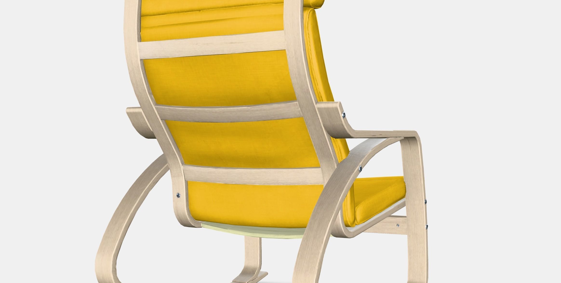 POANG Rocking-chair Low-poly 3D model_3