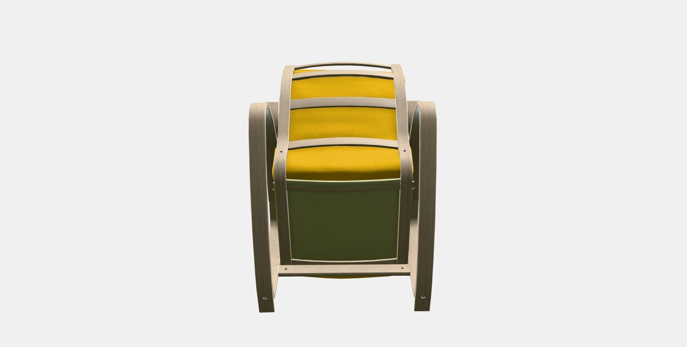 POANG Rocking-chair Low-poly 3D model_7