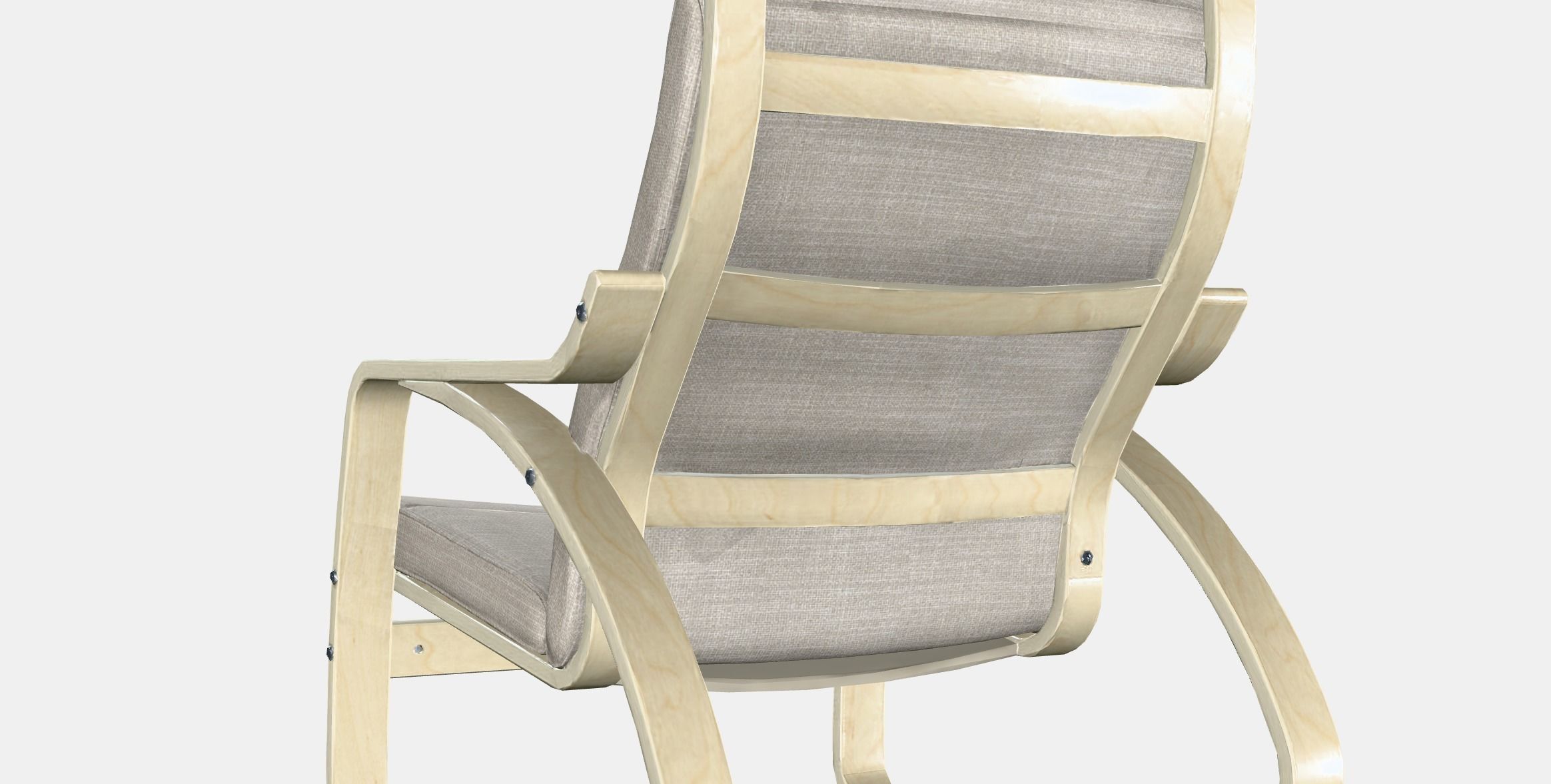 POANG Rocking-chair 3 Low-poly 3D model_2