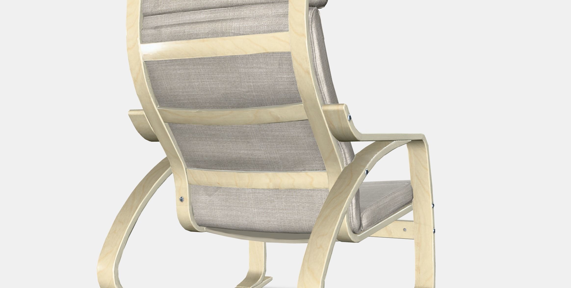 POANG Rocking-chair 3 Low-poly 3D model_5