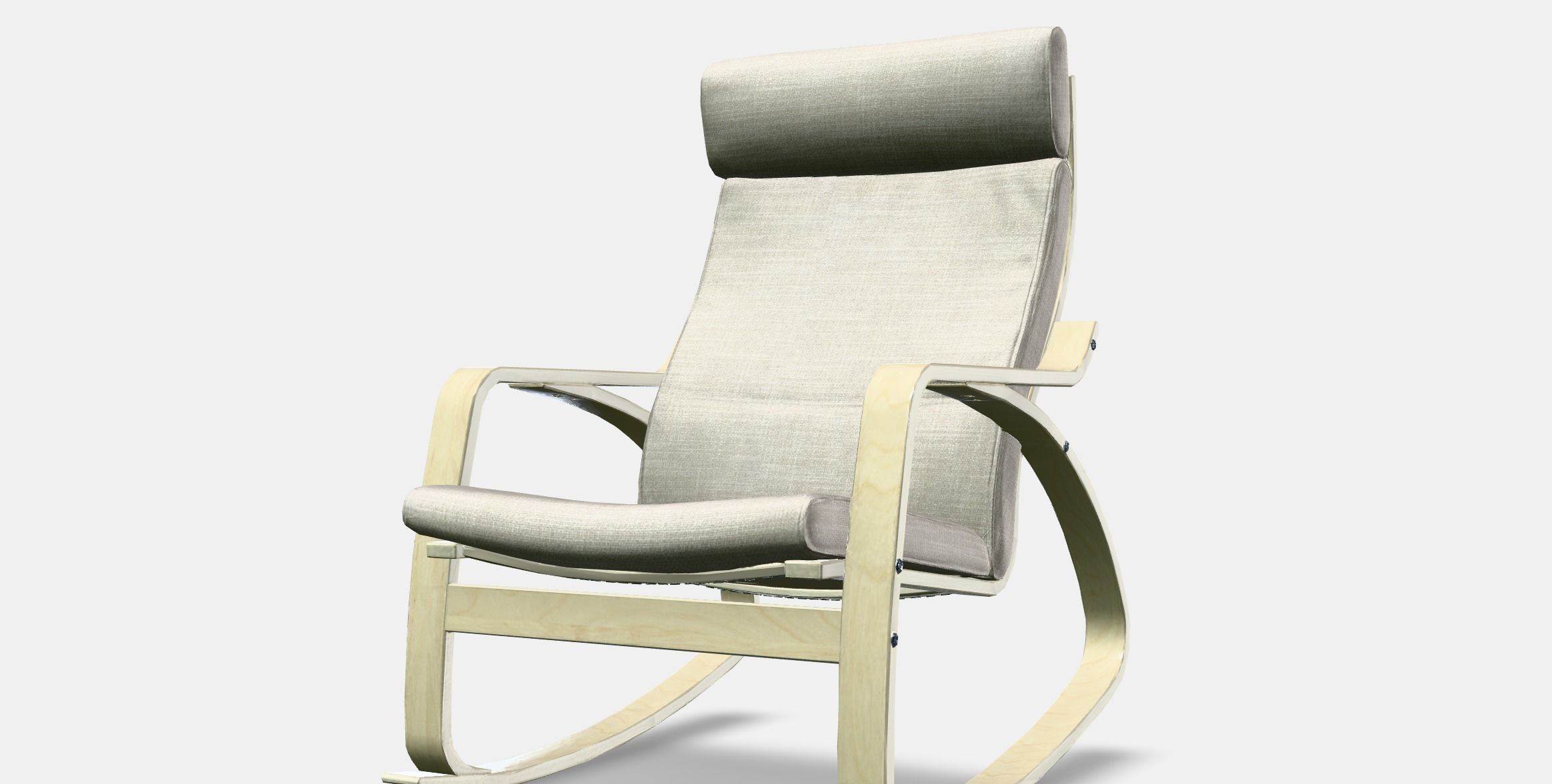 POANG Rocking-chair 3 Low-poly 3D model_11
