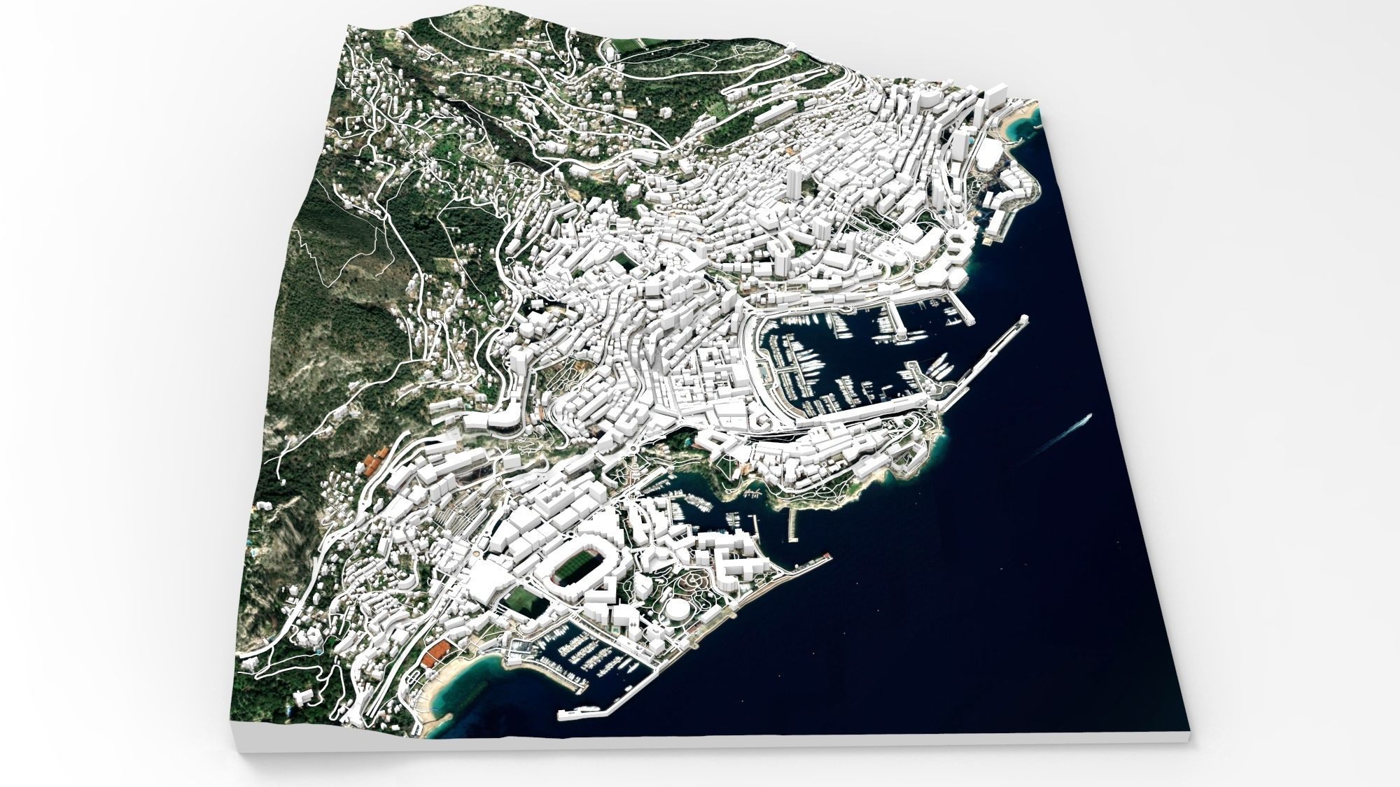 Cityscape Monaco France  3D model_4