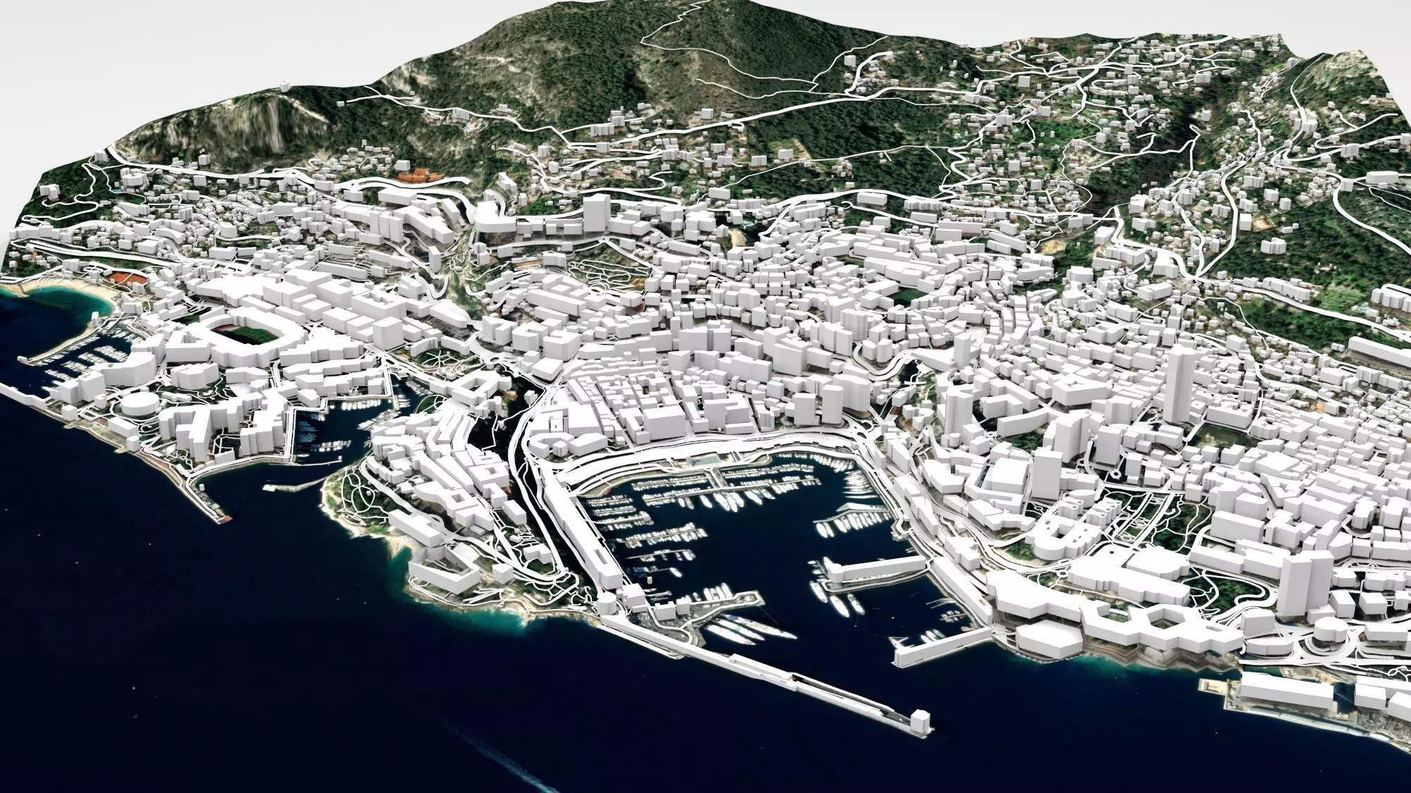 Cityscape Monaco France  3D model_0