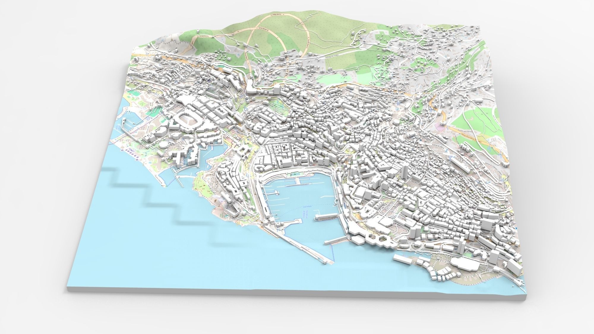Cityscape Monaco France  3D model_3