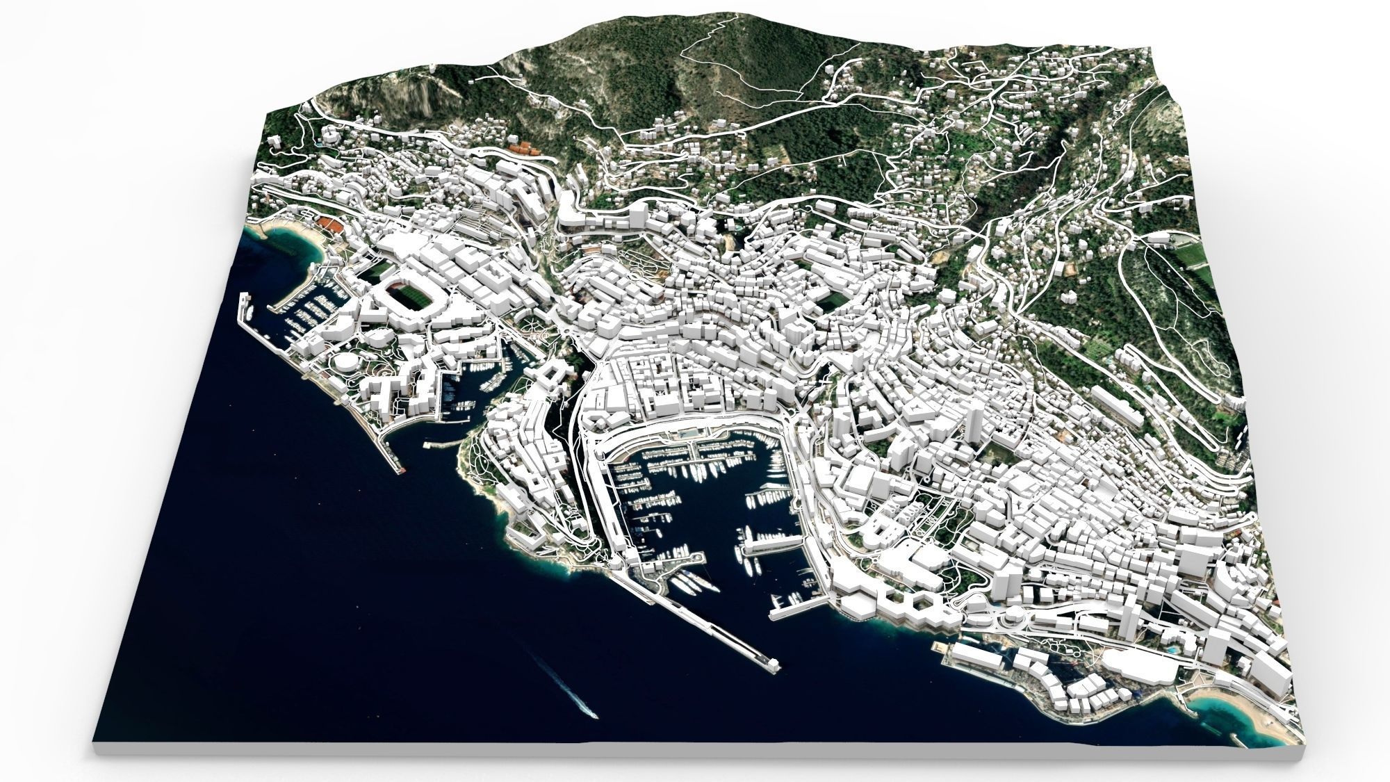 Cityscape Monaco France  3D model_2