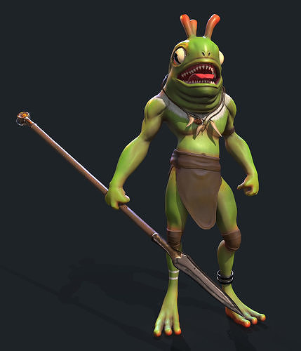 Swamp Monster Low-poly 3D model