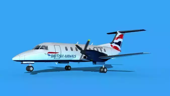 Embraer EMB120 British Airways 3D model