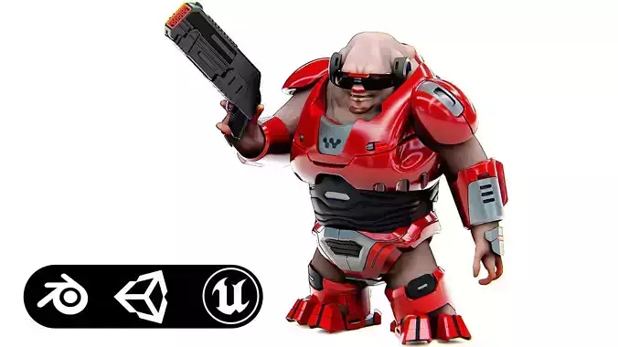 ALIEN TROOPER X-8  Rigged for Unreal Engine - Unity - MIXAMO