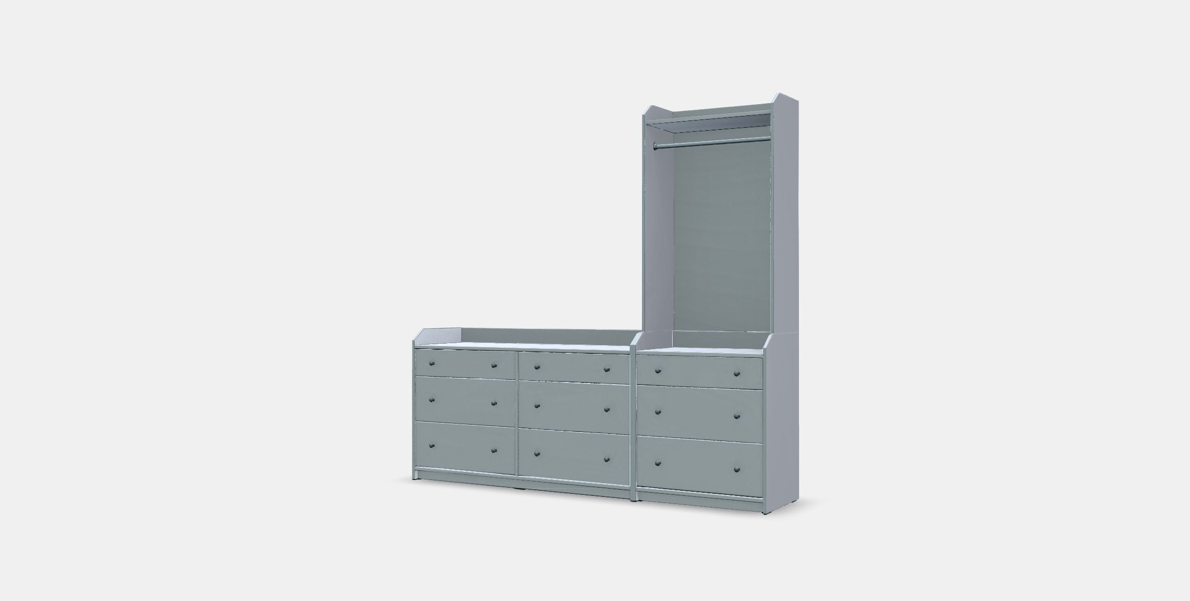 HAUGA Storage combination 8 Low-poly 3D model_12
