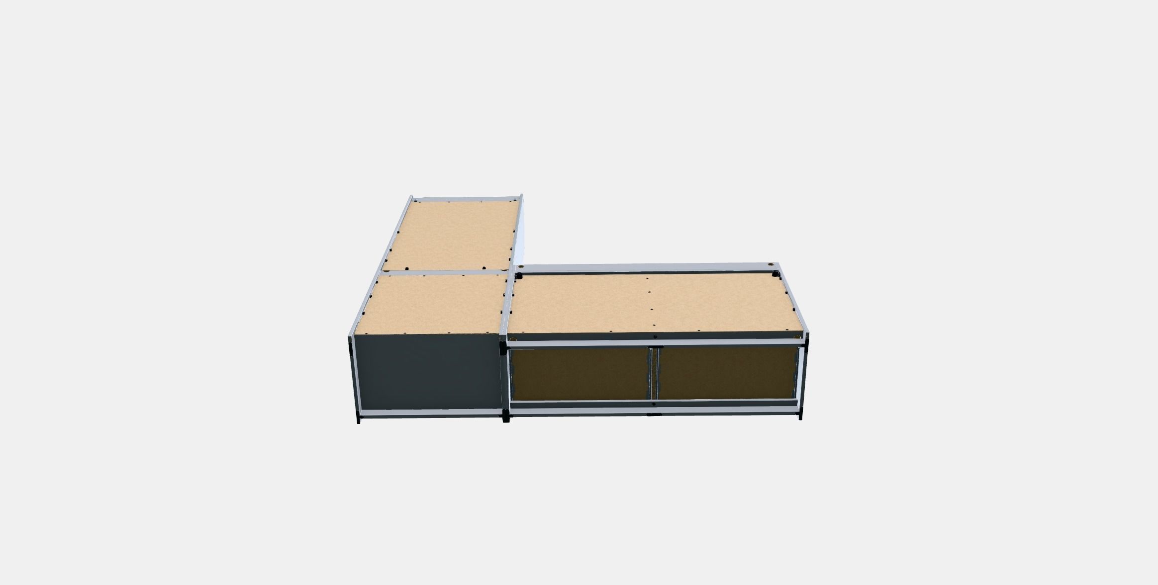 HAUGA Storage combination 8 Low-poly 3D model_5