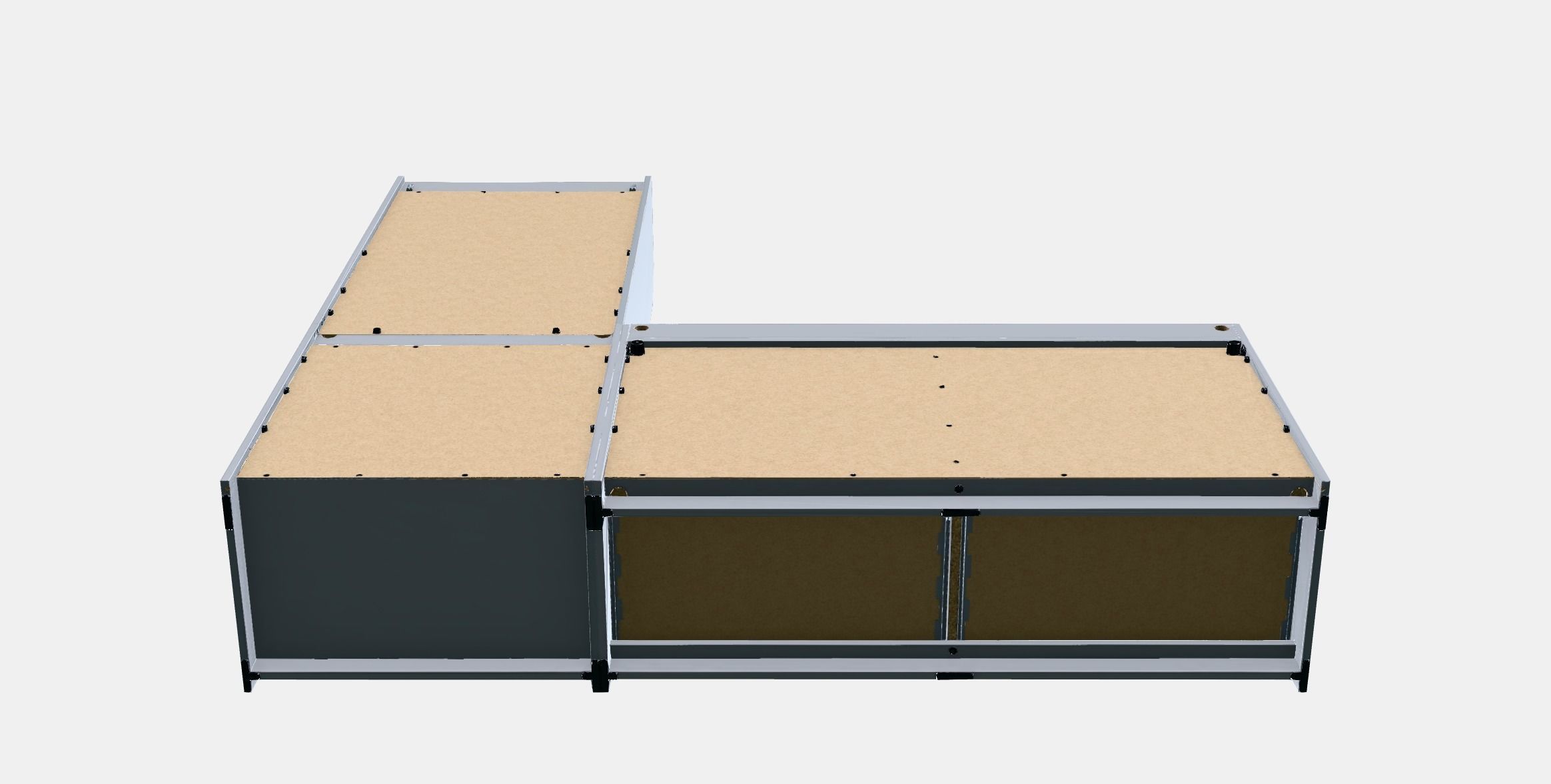 HAUGA Storage combination 8 Low-poly 3D model_7