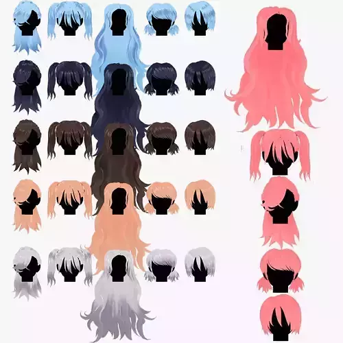 Anime Style Hair - 04