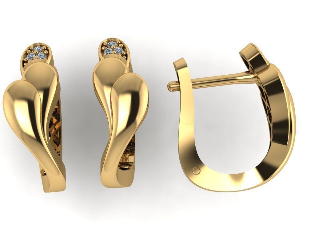 Pendant Earring Ring Set-3 3D print model_2