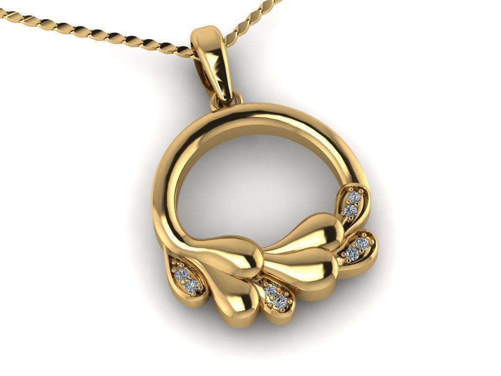 Pendant Earring Ring Set-3 3D print model_1