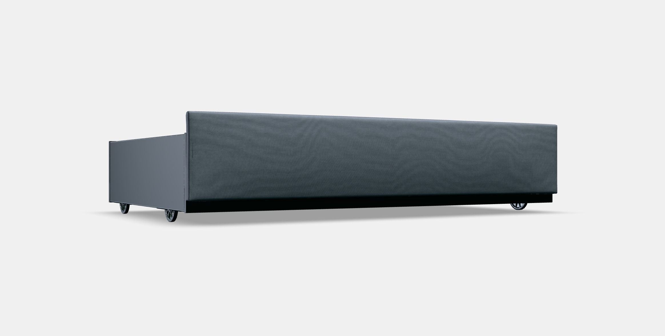 HAUGA Upholstered bed storage box Low-poly 3D model_9