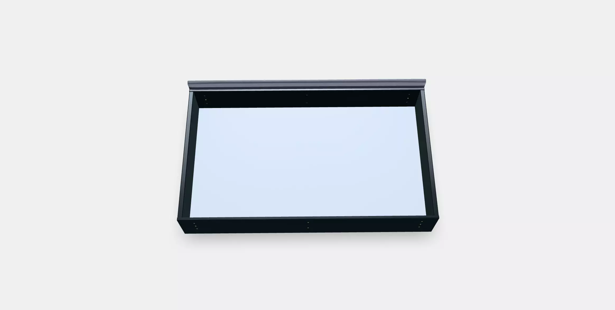 HAUGA Upholstered bed storage box Low-poly 3D model_0